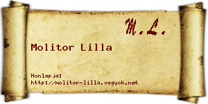 Molitor Lilla névjegykártya