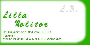 lilla molitor business card